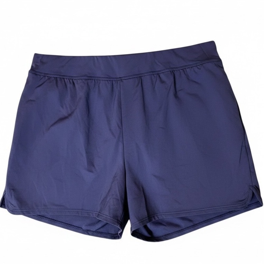 Lands' End Women's Swim Skirt‎ Shorts Navy Blue Size 18W Plus Modest Swim Bottom
